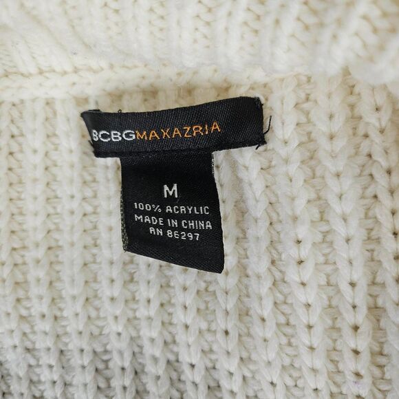 BCBGMaxAzria cream white coquette cardigan medium - Picture 2 of 4